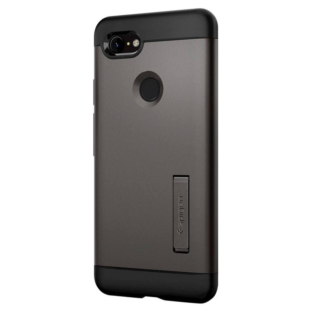 Front. Spigen - Slim Armor Case for Google Pixel 3 - Gunmetal.