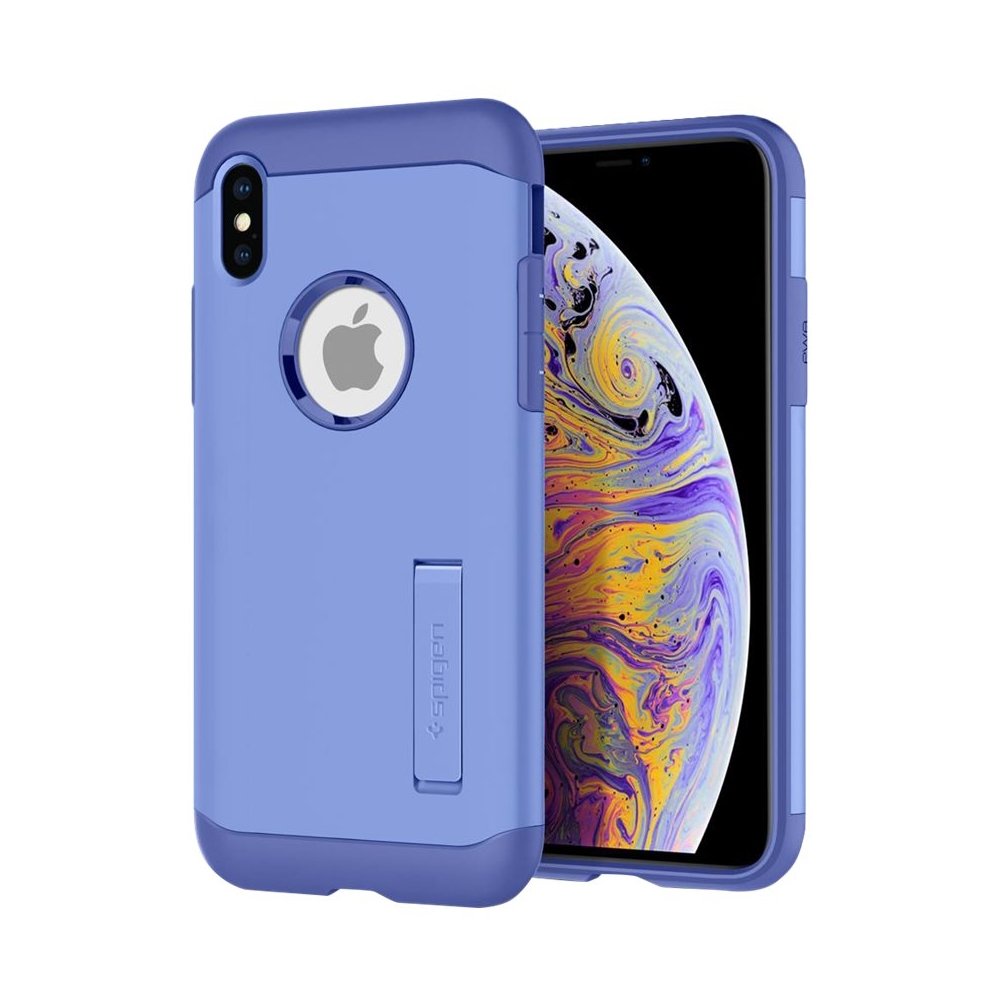 slim armor case for apple iphone xs max - violet