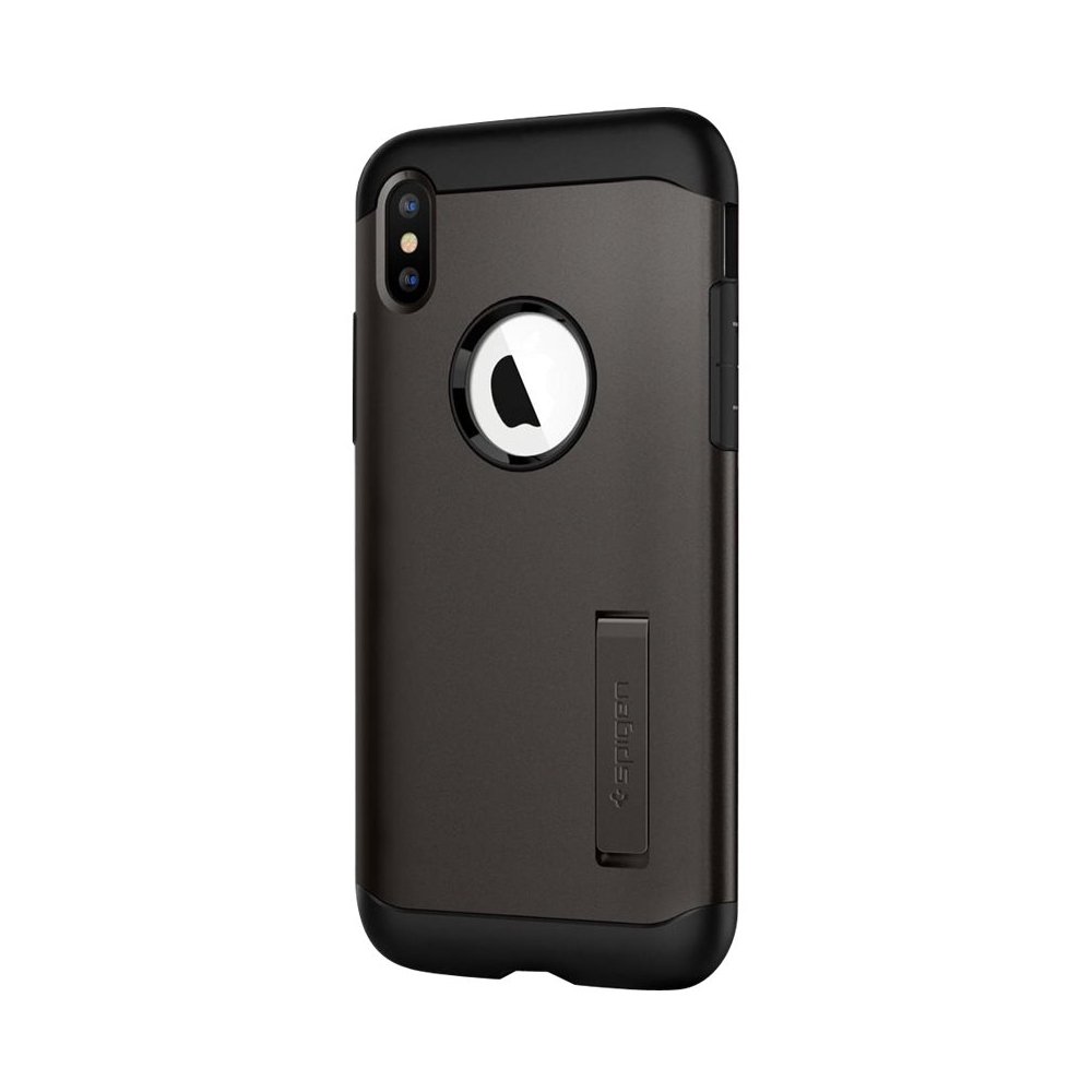 slim armor case for apple iphone xs - gunmetal