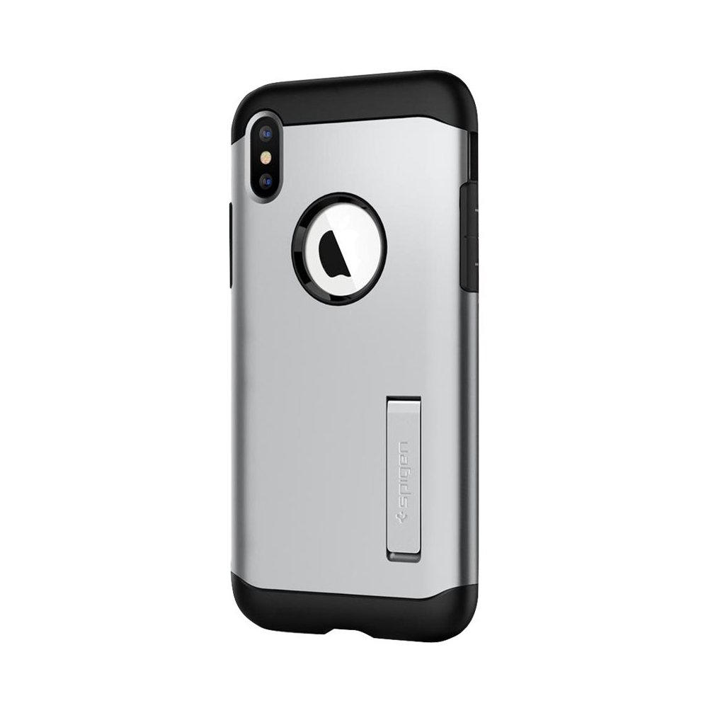 slim armor case for apple iphone xs - satin silver