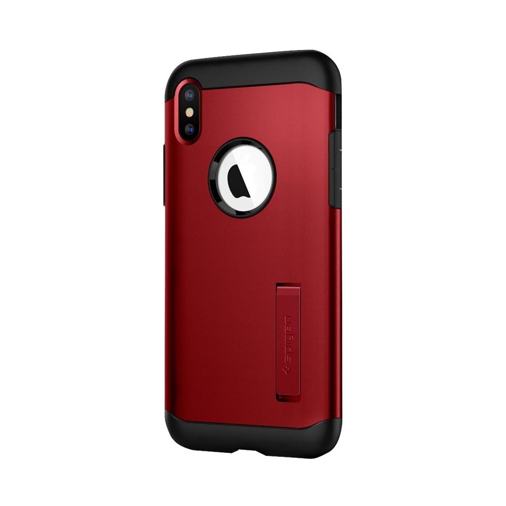 slim armor case for apple iphone xs - merlot red