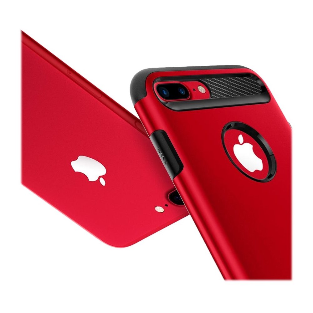 slim armor case for apple iphone 7 plus and 8 plus - crimson red