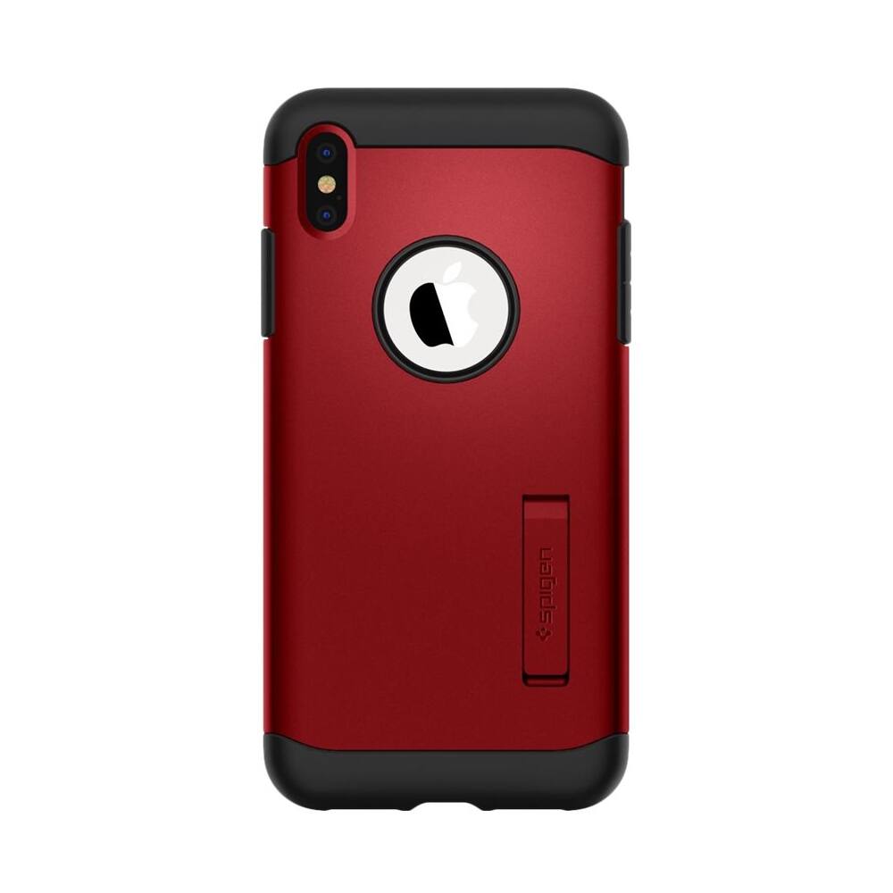 slim armor case for apple iphone xs max - merlot red