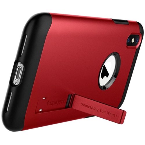 slim armor case for apple iphone xs max - merlot red