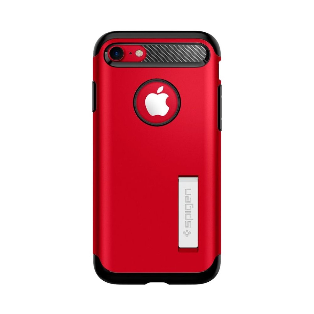 slim armor case for apple iphone 7 and 8 - crimson red