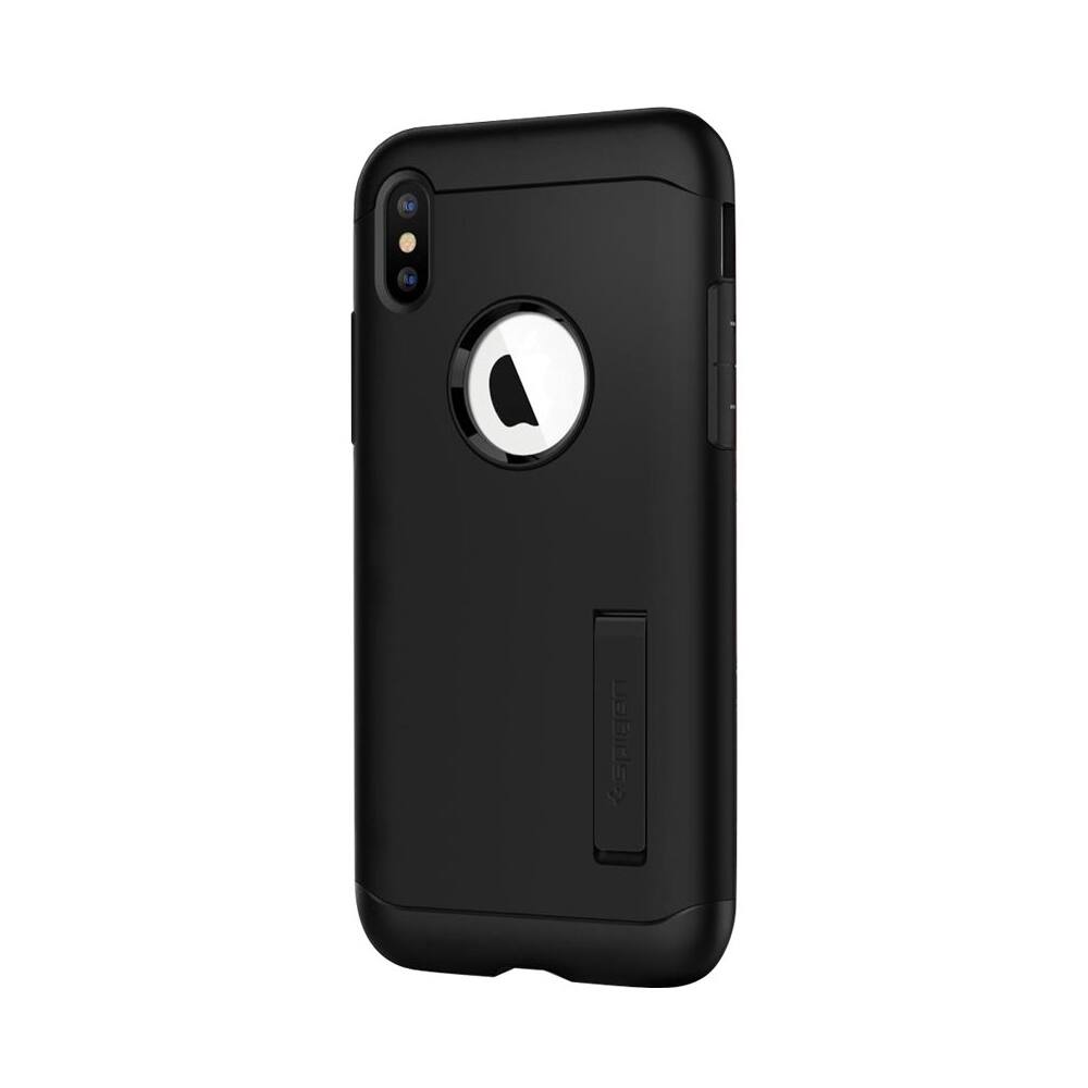 slim armor case for apple iphone xs - black