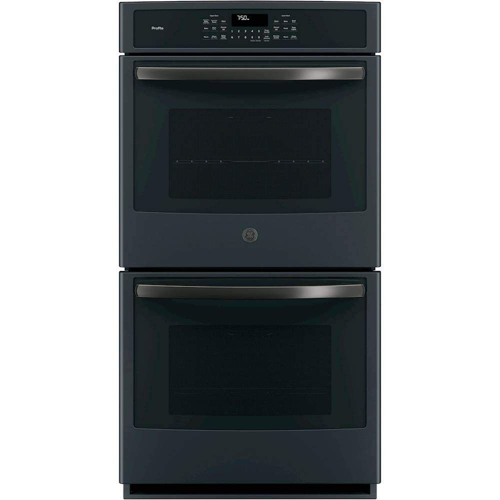 Best Buy: GE Profile 27" Built-In Double Electric Convection Wall Oven Black Stainless Steel Double Wall Oven