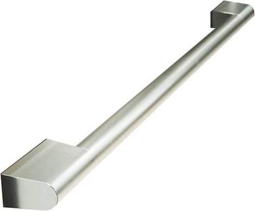 Angle View: Medium Handle for Select Signature Kitchen Suite refrigerators and freezers - Brushed Aluminum