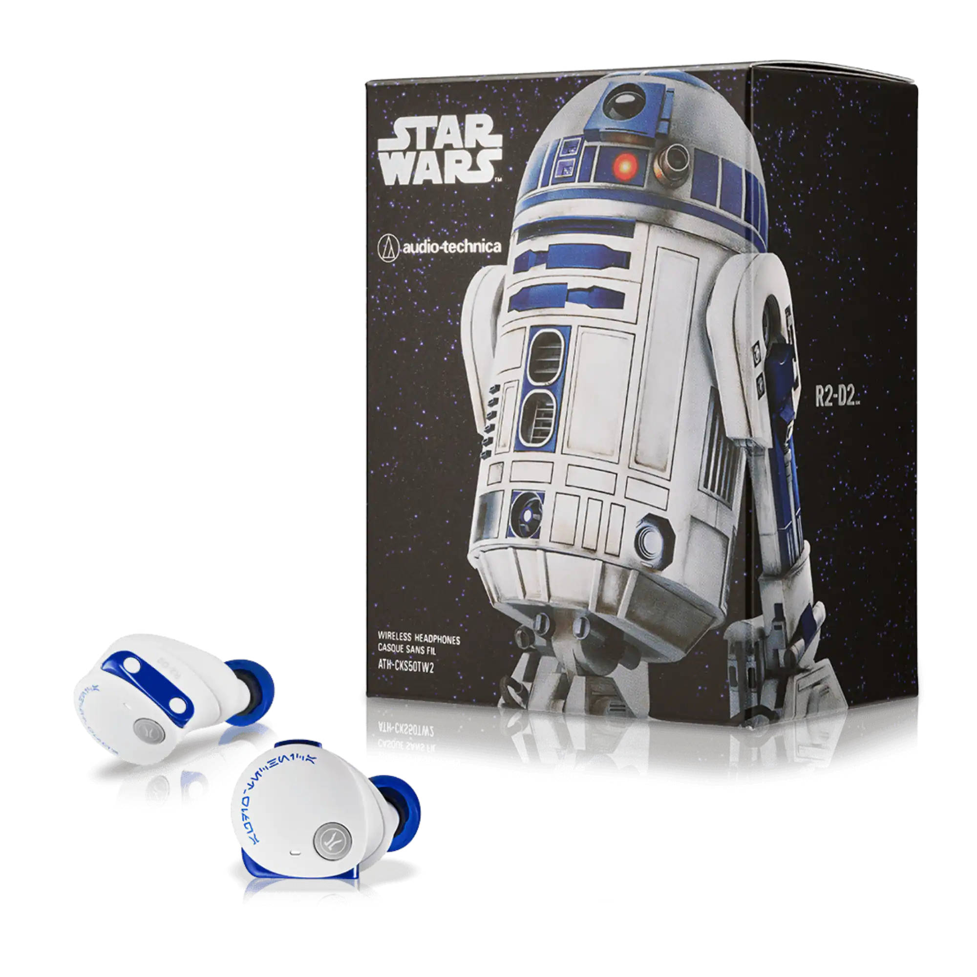 STAR WARS. audio-technica R2-D2. 20-CH WIRELESS HEADPHONES CASQUE SANS FIL ATR-CKS50TW2