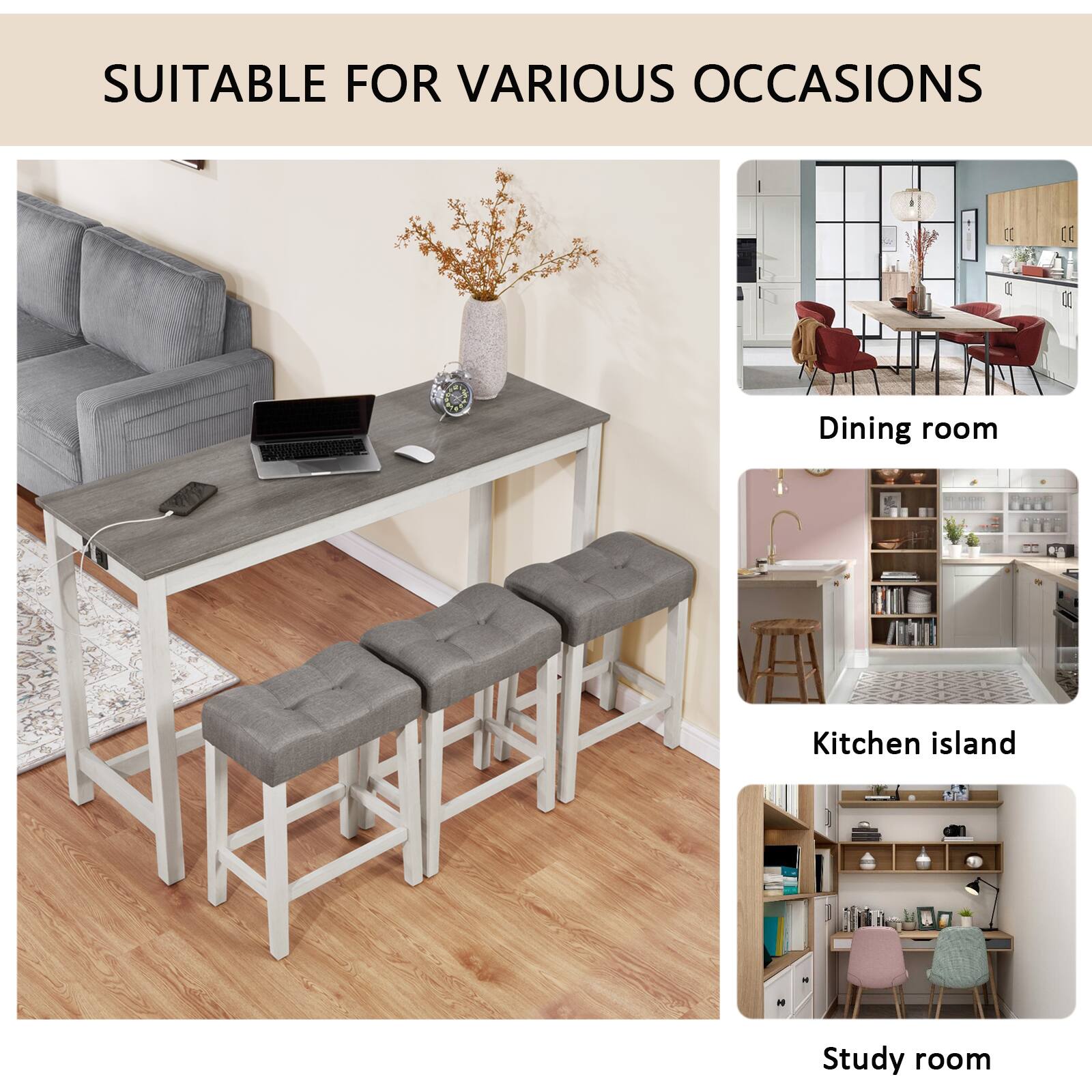 SUITABLE FOR VARIOUS OCCASIONS

Dining room  
Kitchen island  
Study room
