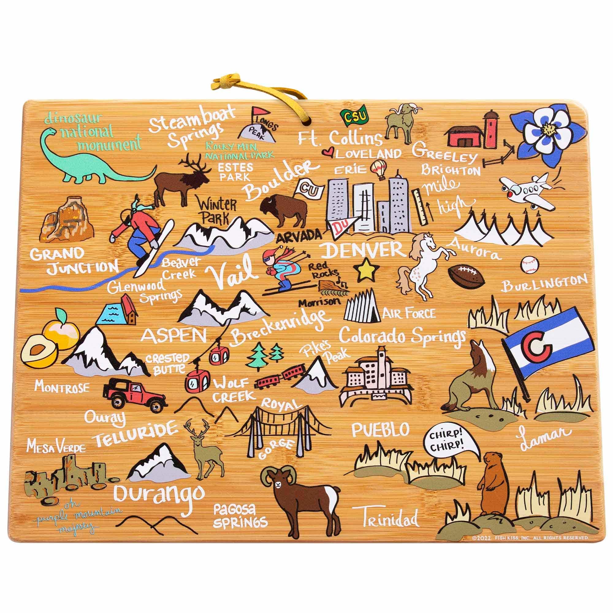 Totally Bamboo - Colorado Cutting Board with Artwork by Fish Kiss price history on PriceWatchPro