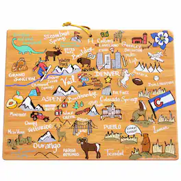 Totally Bamboo - Colorado Cutting Board with Artwork by Fish Kiss
