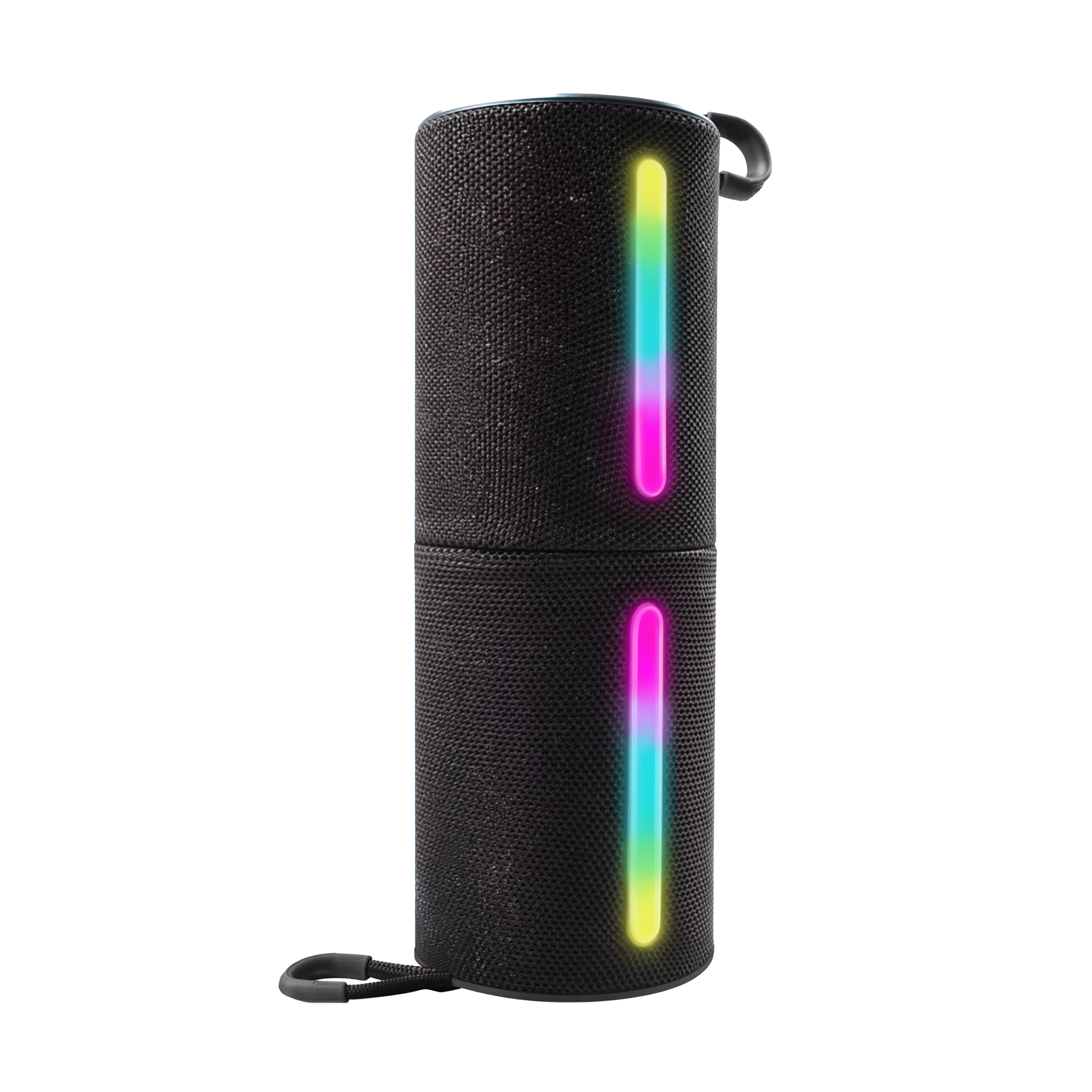 Front. PureBoom - Pillar Duo Portable Wireless Speakers - Black.