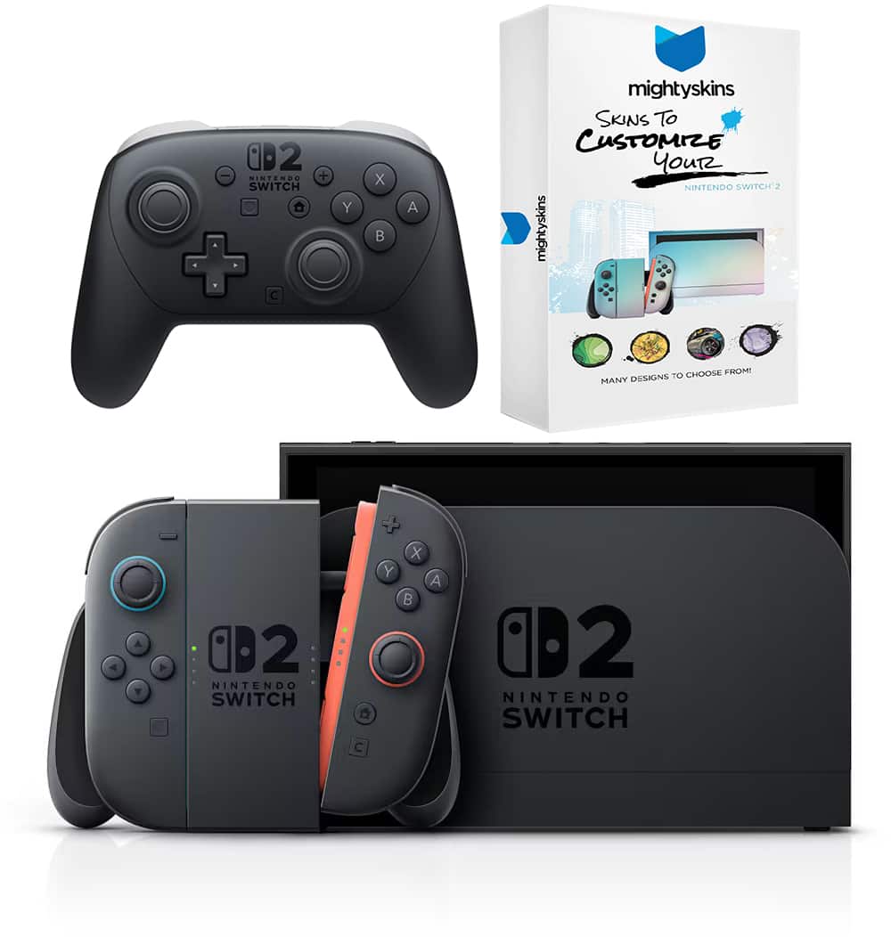 Switch 2 Video Game Console with Pro Controller and MightySkins