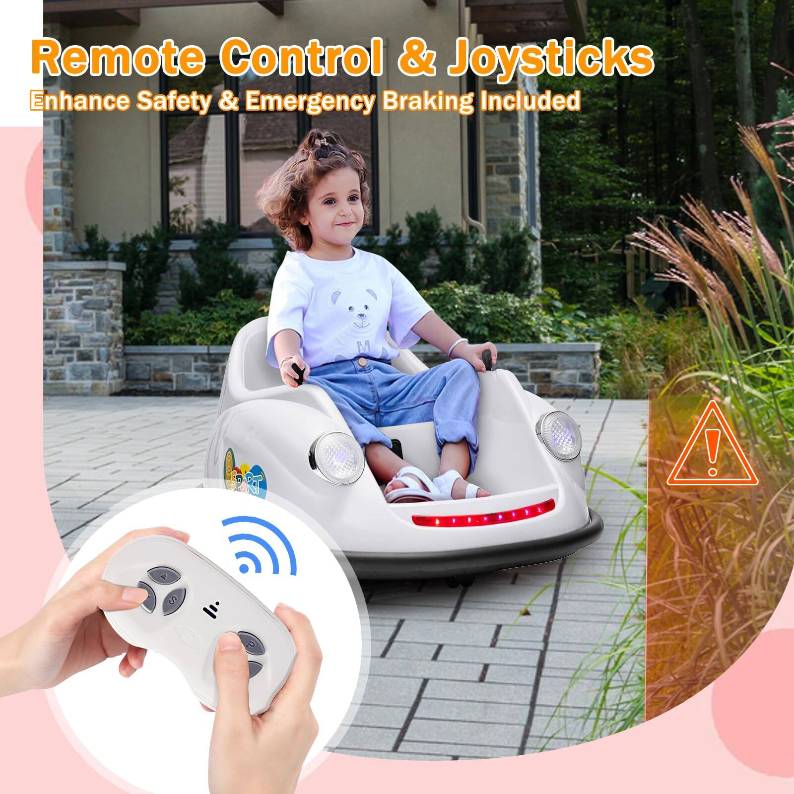 Remote Control & Joysticks  
Enhance Safety & Emergency Braking Included