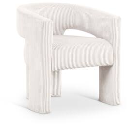 Meridian Furniture - Riz Cream Corduroy Fabric Accent/Dining Chair - Beige