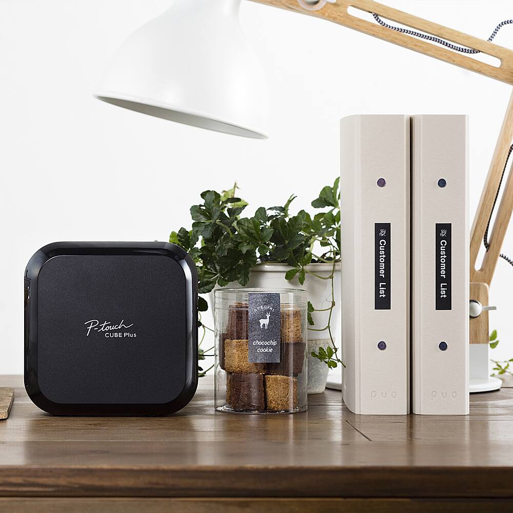 Alt View 12. Brother - P-Touch CUBE Plus PT-P710BT Versatile Label Maker with Bluetooth Wireless Technology - Black.