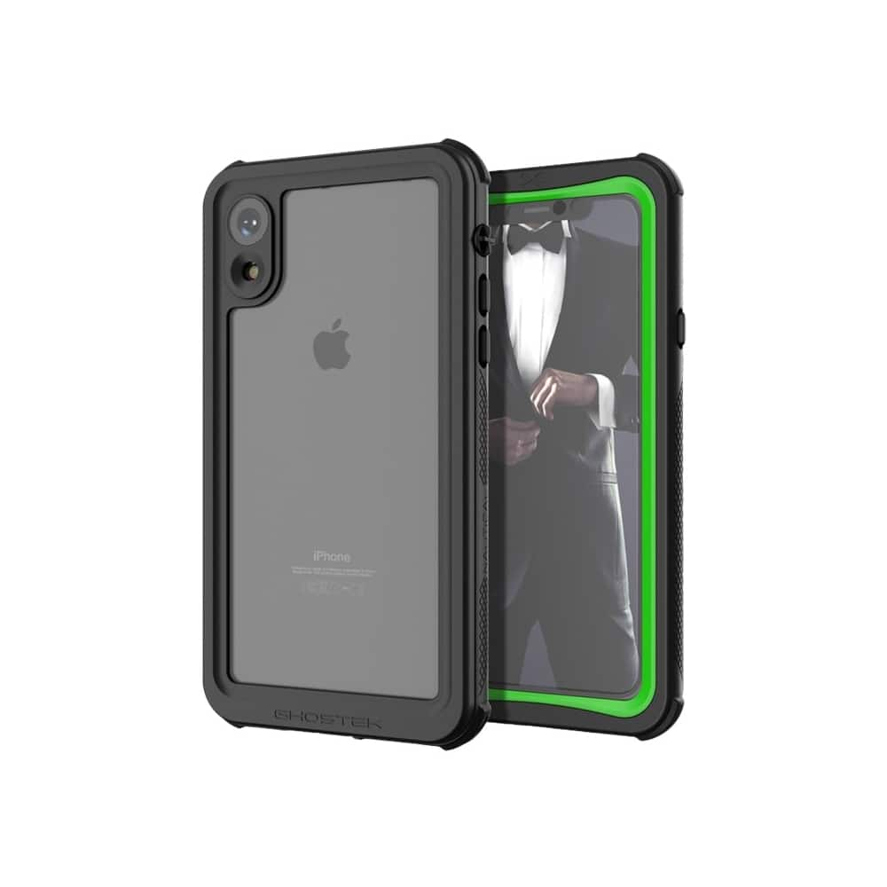 nautical 2 protective water-resistant case for apple iphone xr - green