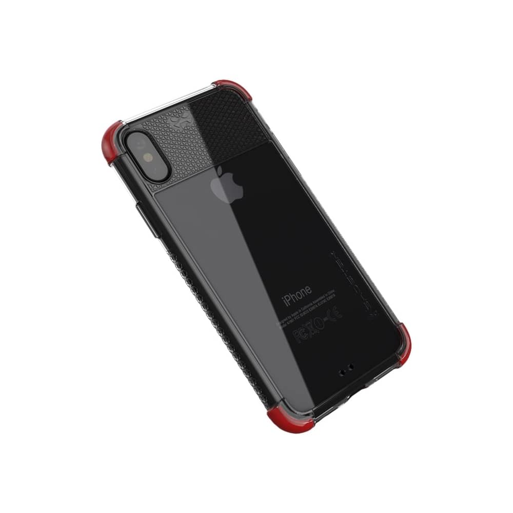 covert2 case for apple iphone xs max - red/crystal clear covert2 case for apple iphone xs max - red/crystal clear