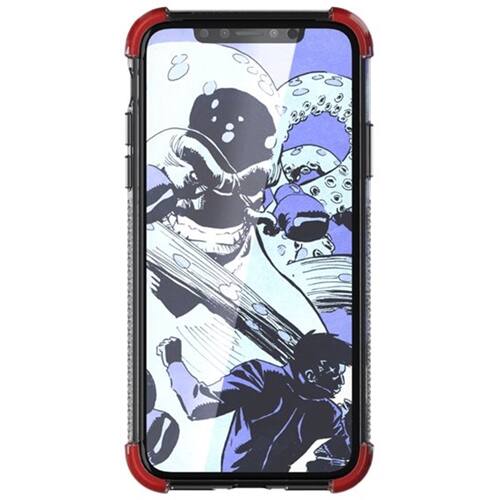 covert2 case for apple iphone xs max - red/crystal clear covert2 case for apple iphone xs max - red/crystal clear