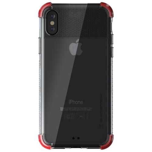 covert2 case for apple iphone xs max - red/crystal clear covert2 case for apple iphone xs max - red/crystal clear