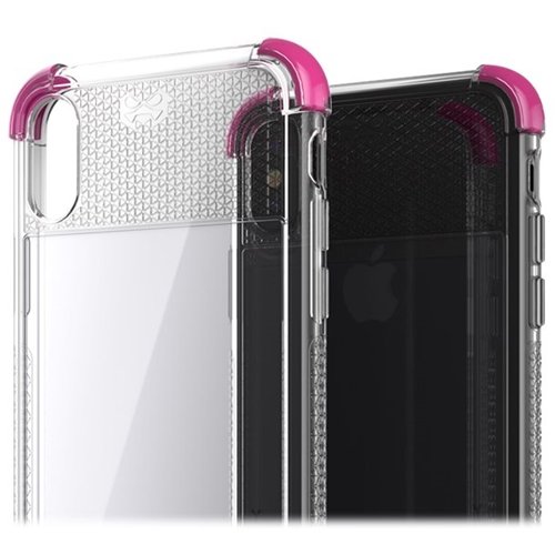 covert2 case for apple iphone xs max - pink/crystal clear
