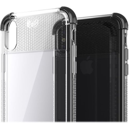 covert2 case for apple iphone xr - black/crystal clear