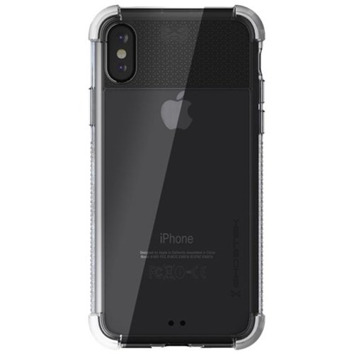 covert2 case for apple iphone xs - white/crystal clear