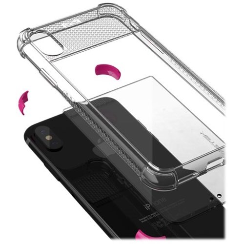 covert2 case for apple iphone xs - pink/crystal clear