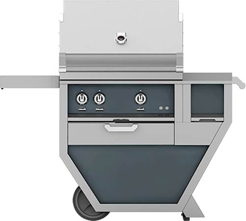 Angle View: Hestan - Deluxe Gas Grill - Pacific Fog