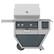 Angle. Hestan - Deluxe Gas Grill - Pacific Fog.