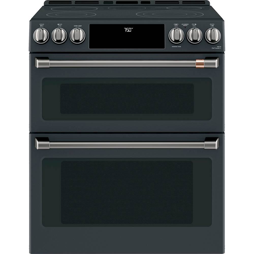 Alt View 12. Café - Front Control Electric Knobs and Handles for Café Electric Ranges - Brushed Black.