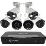 Front Zoom. Swann - 8-Channel, 6-Camera Indoor/Outdoor Wired 4K 2TB NVR Surveillance System.