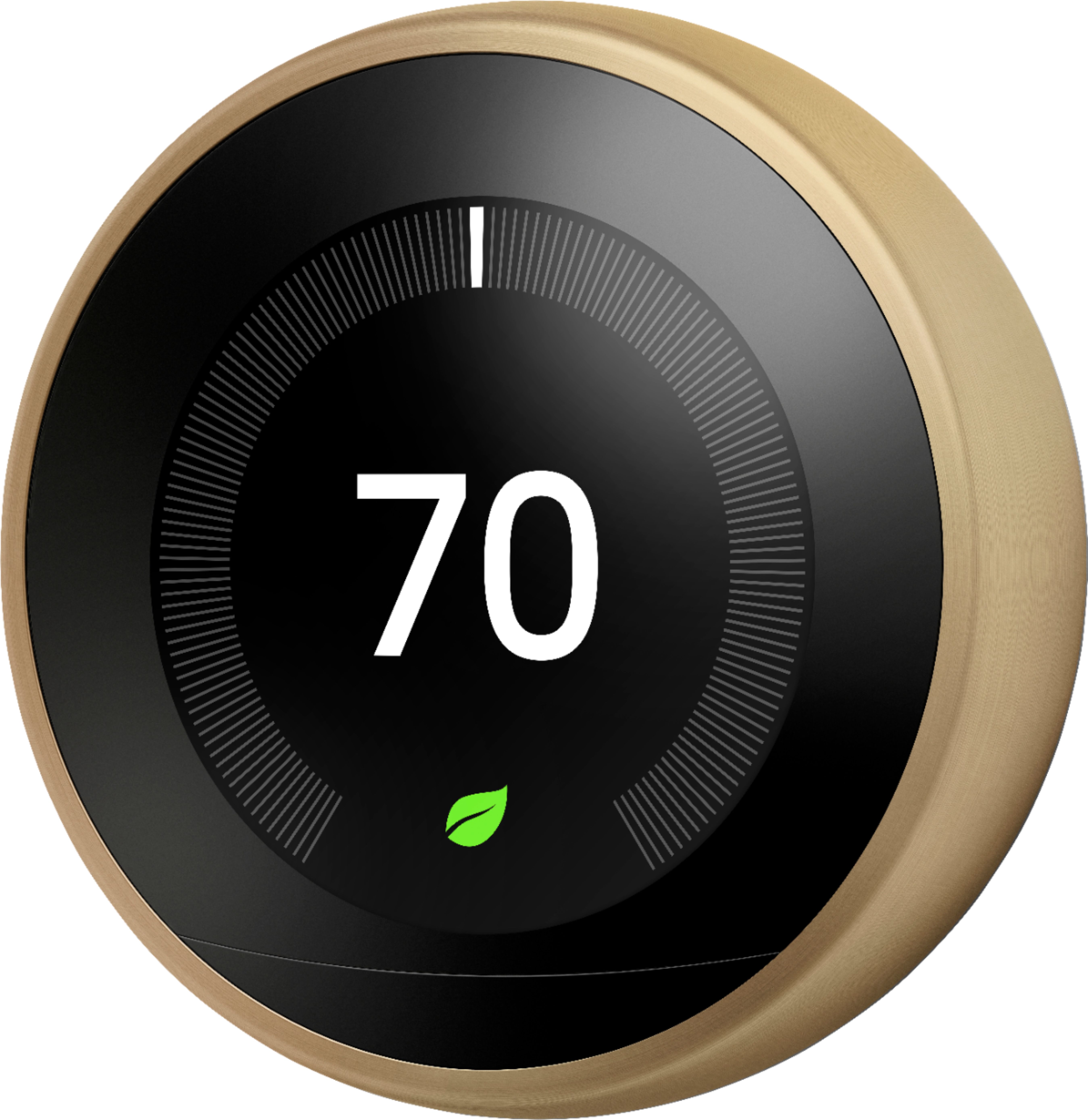 Google - Nest Learning Smart Wifi Thermostat - Brass