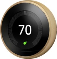 Google - Nest Learning Smart Wifi Thermostat - Brass - Front_Zoom