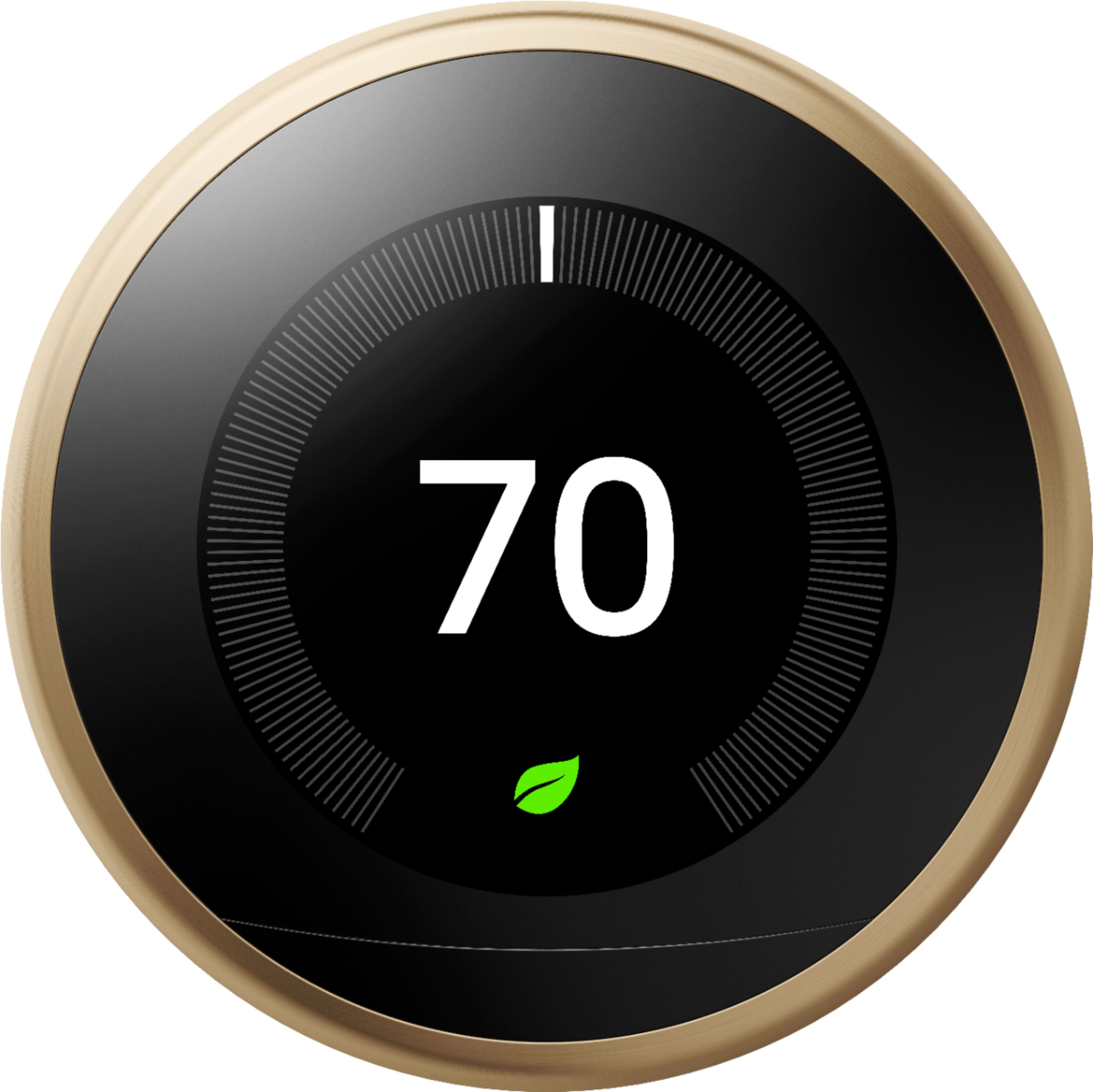 Alt View 13. Google - Nest Learning Smart Wifi Thermostat - Brass.
