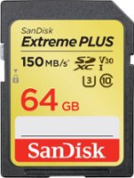 SanDisk - Extreme PLUS 64GB SDXC UHS-I Memory Card - Front_Zoom