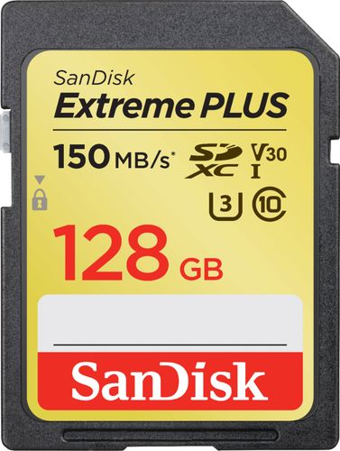 SanDisk - Extreme PLUS 128GB SDXC UHS-I Memory Card was $67.99 now $33.99 (50.0% off)