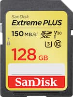 SanDisk - Extreme PLUS 128GB SDXC UHS-I Memory Card - Front_Zoom