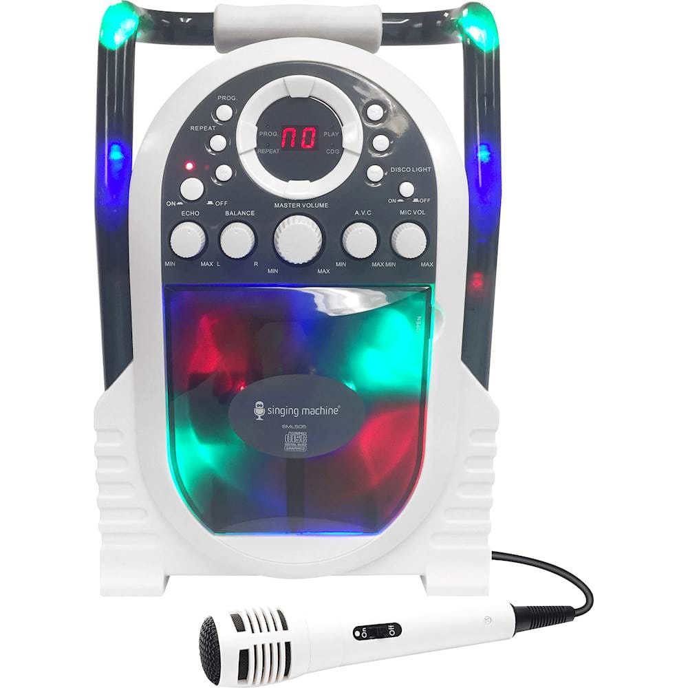 Alt View 11. Singing Machine - Portable CD+G Karaoke System - White.