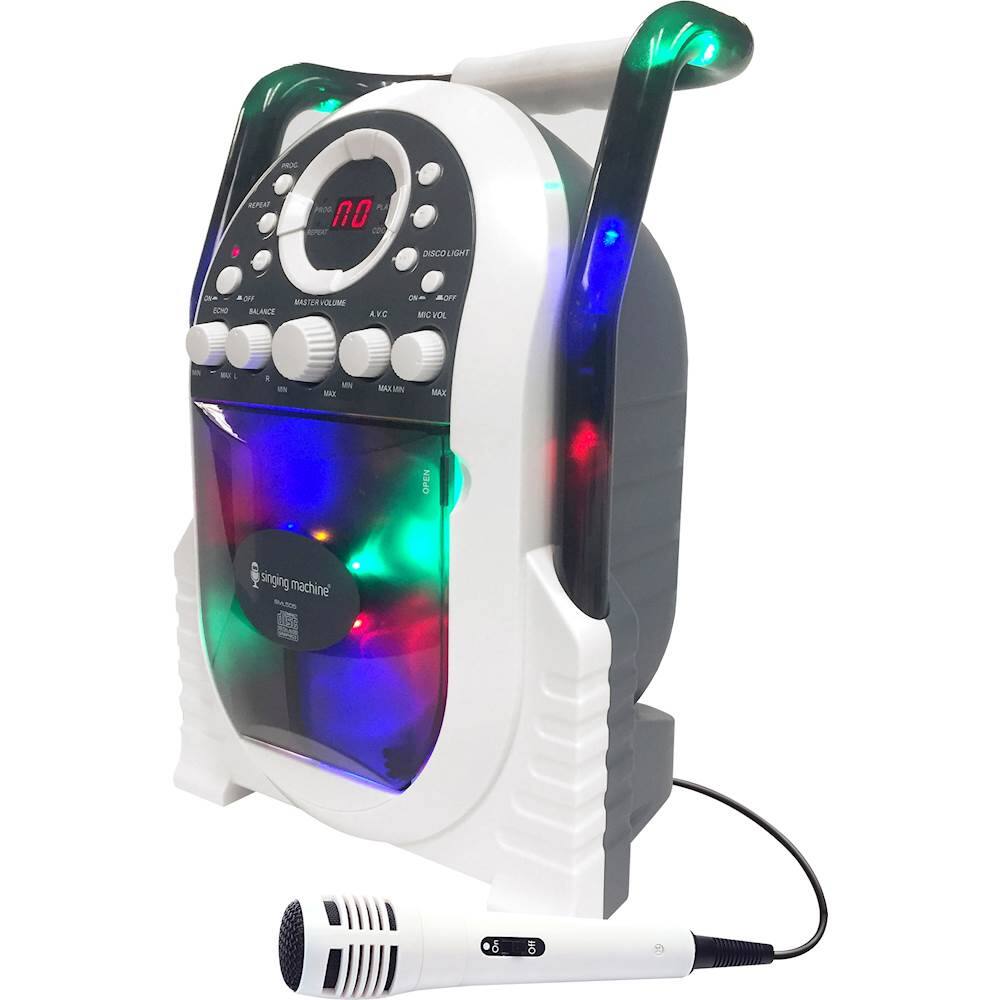 Alt View 12. Singing Machine - Portable CD+G Karaoke System - White.