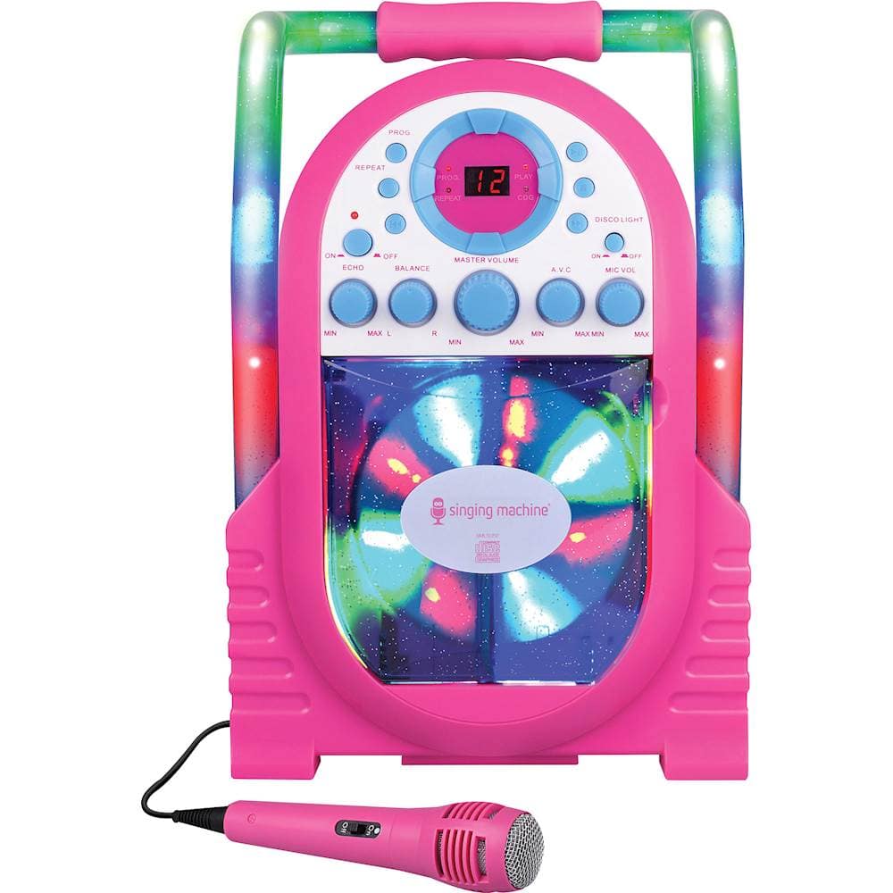 Singing Machine - Portable CD+G Karaoke System - Pink - Front_Zoom