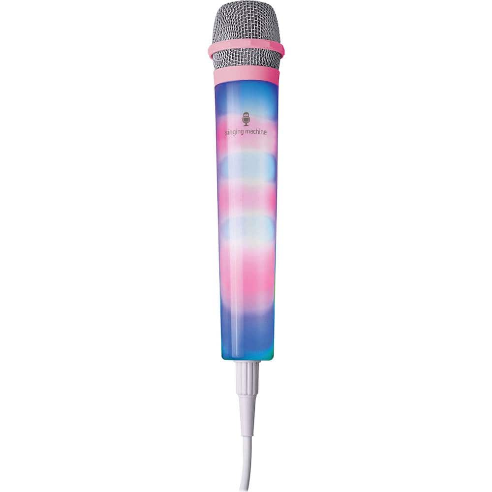 Front. Singing Machine - Unidirectional Dynamic Wired Microphone - Pink.