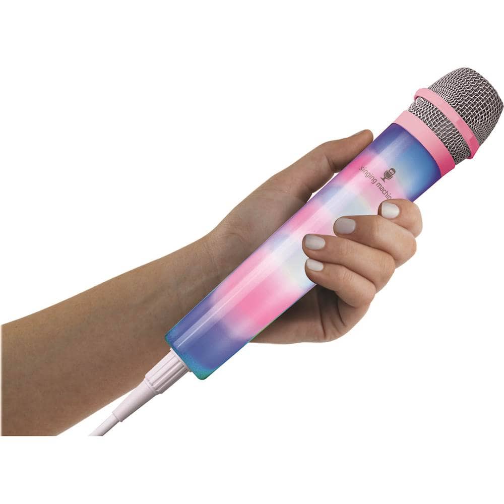 Alt View 12. Singing Machine - Unidirectional Dynamic Wired Microphone - Pink.