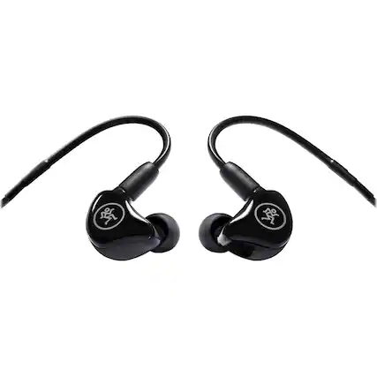 Front. Mackie - MP 120 In-Ear Headphones - Black.