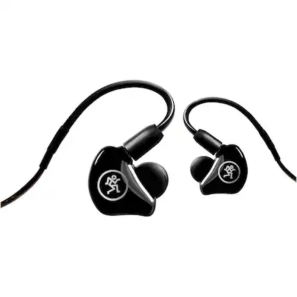 Front. Mackie - MP 240 In-Ear Headphones - Black.