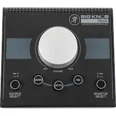 BIG KNOB PASSIVE MONITOR CONTROLLER A 8 MONO VOLUME MAX DIM A B MUTE SOURCE SELECT MONITOR SELECT