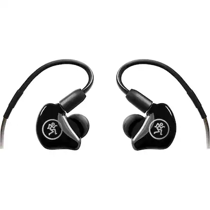 Front. Mackie - MP 220 In-Ear Headphones - Black.