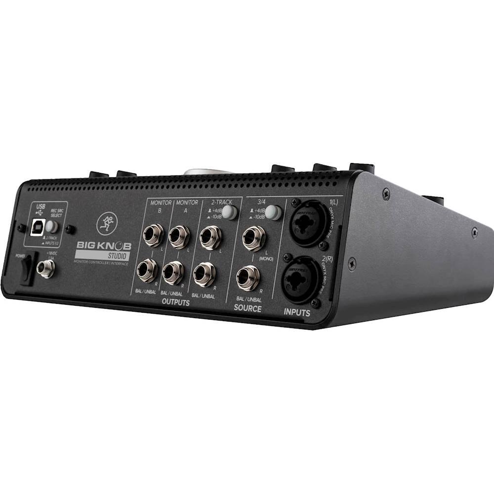 The text on the image reads:

"USE M SC SELECT JC NT IC MONITOR MONITOR 2 2-TRACK 3/4 L 5 A Hdl  4de 10d5 -10cl COHEF'A Din / BIG KNOB B I 4 4 L STUDIO (MONO) 2(R) CONTROLLER INTERFACE ANO e MIC R R BAL UNBAL BAL R UNBAL BAL /UNBAL OUTPUTS SOURCE INPUTS"

Corrected text:

"USE M SC SELECT JC NT IC MONITOR MONITOR 2 2-TRACK 3/4 L 5 A Hdl  4de 10d5 -10cl COHEF'A Din / BIG KNOB BI 4 4 L STUDIO (MONO) 2(R) CONTROLLER INTERFACE ANO e MIC R R BAL UNBAL BAL R UNBAL BAL /UNBAL OUTPUTS SOURCE INPUTS"