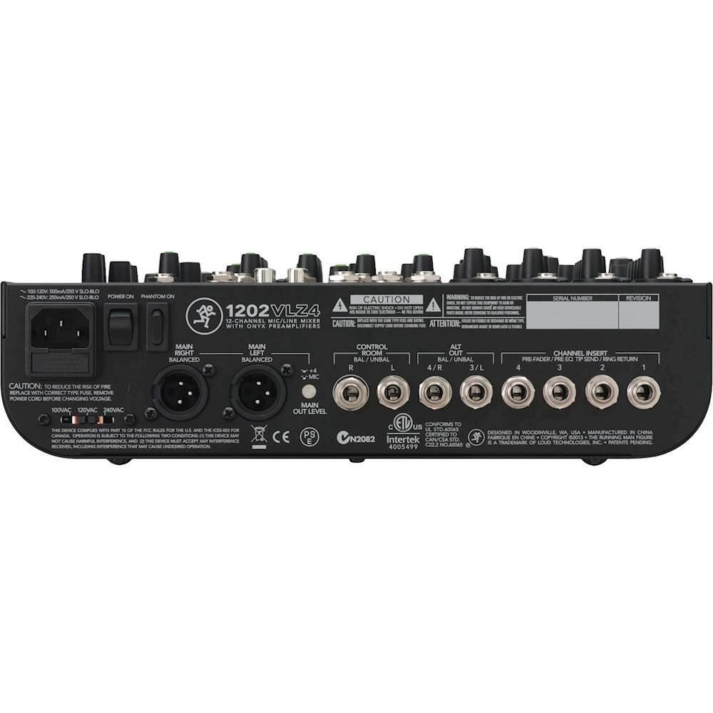 Alt View 11. Mackie - VLZ4 Series 12-Channel Compact Mixer - Black.